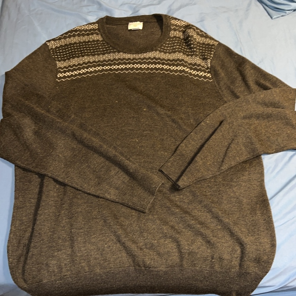 DOCKERS COMFORT TOUCH CREW NECK brown SWEATER LIGHTWEIGHT
